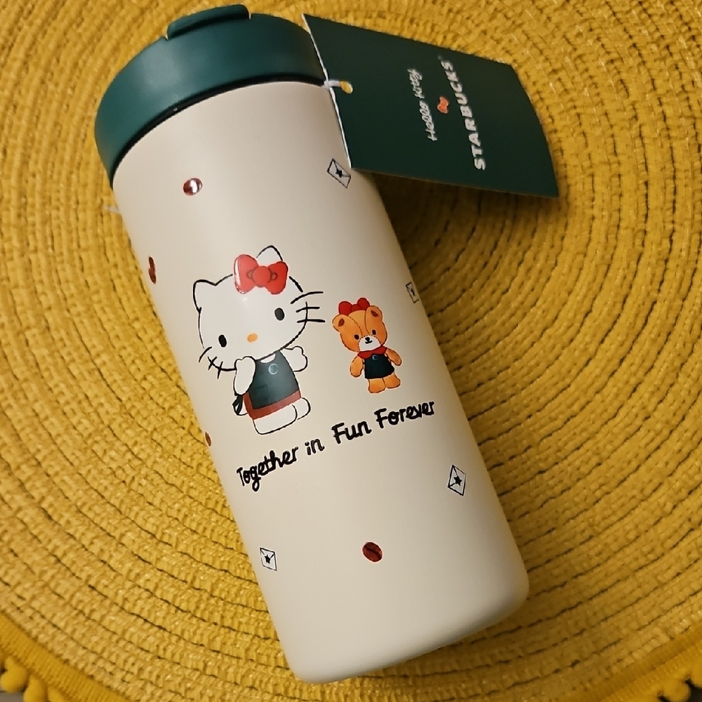 Starbucks Hello Kitty Kids Tumbler - Green and White